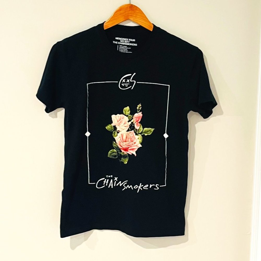 The Chainsmokers Memories Tour 2017 Black Short Sleeve t-shirt Size Small